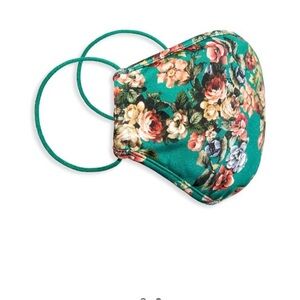 Alice + Olivia Reusable Floral Face Mask with soft elastic ear loops.